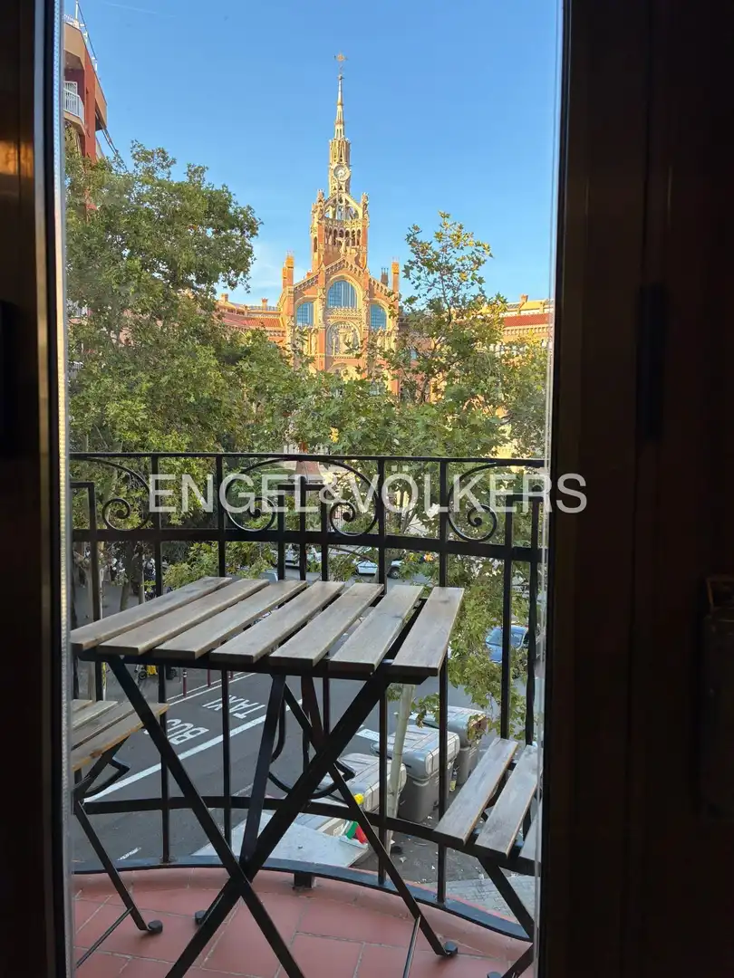Terraza de Piso de alquiler en Barcelona con Aire acondicionado, Calefacción y Parquet