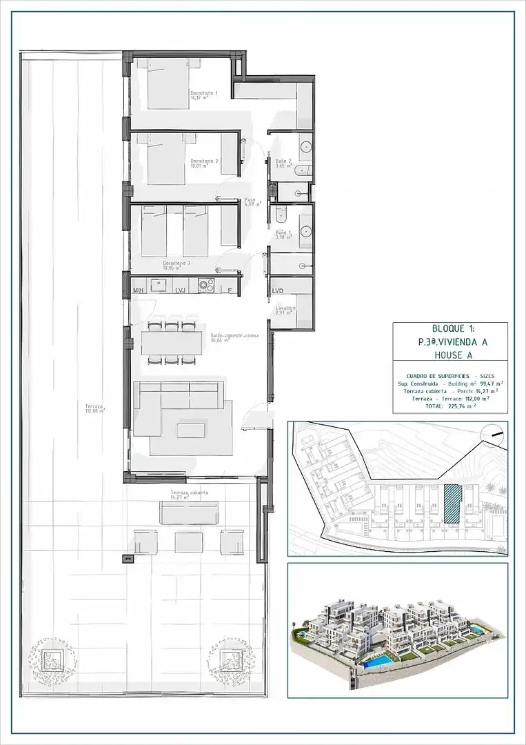 Appartement compact avec terrasse à vendre à Las Salinas, imagen 15