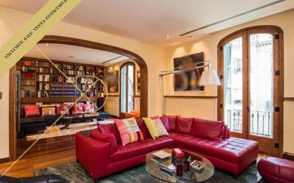 Living room of Attic for sale in  Barcelona Capital  with Air Conditioner, Heating and Terrace