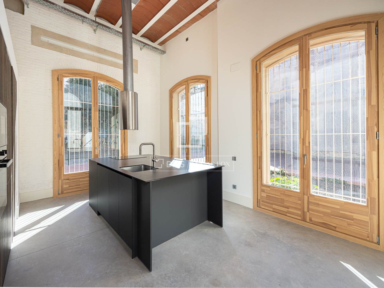 Cuina de Pis de lloguer en  Barcelona Capital amb Aire condicionat i Calefacció