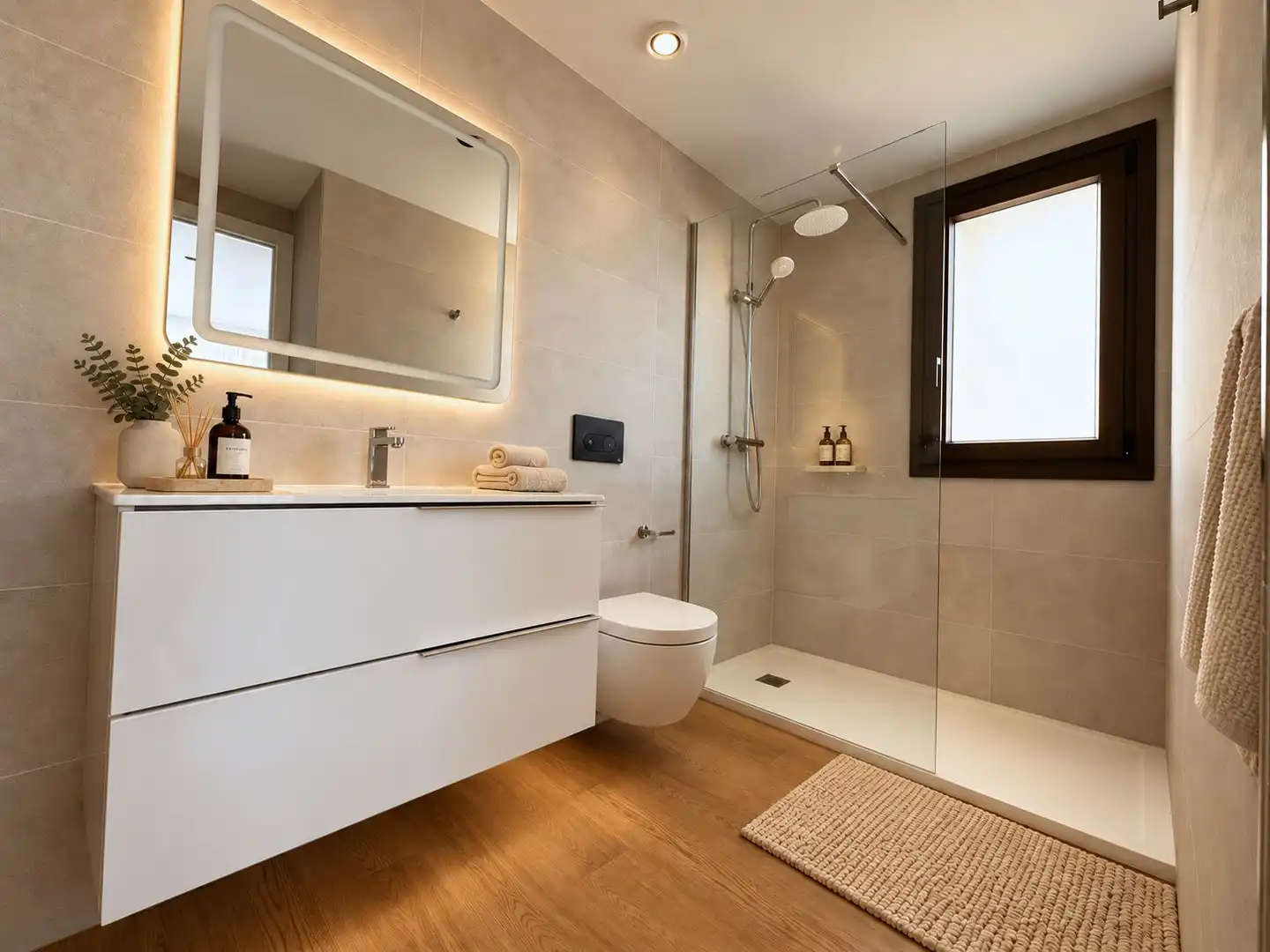 Baño de Apartamento de alquiler en Moncofa con Aire acondicionado, Terraza y Trastero