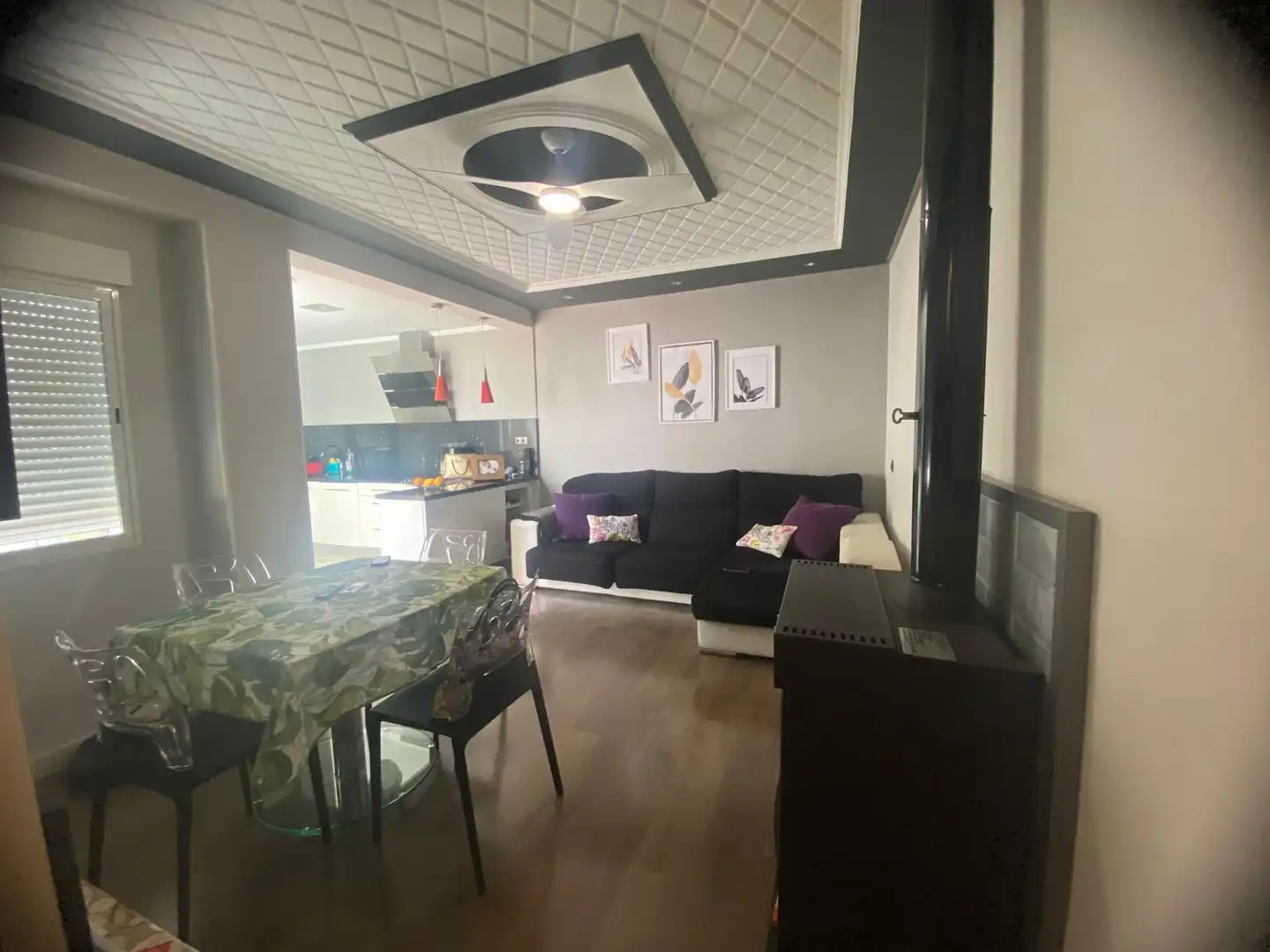 Sala de estar de Casa adosada en venta en El Real de Gandia con Aire acondicionado, Amueblado y Horno