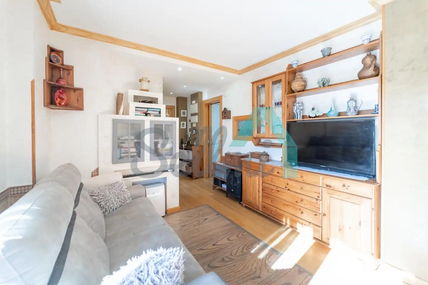 Sala de estar de Ático en venta en Oviedo  con Calefacción, Parquet y Terraza
