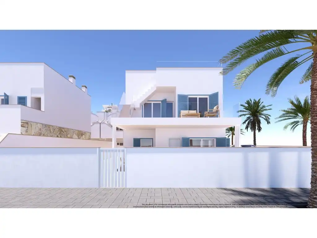 Vista exterior de Casa o chalet en venta en Pilar de la Horadada con Aire acondicionado, Jardín privado y Piscina