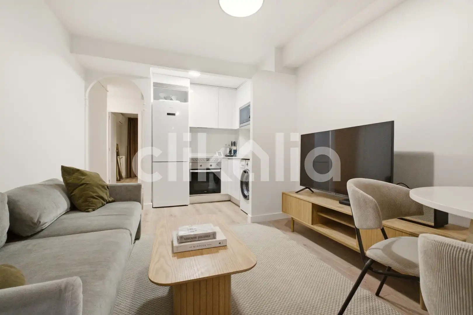 Sala d'estar de Pis de lloguer en Madrid amb Aire condicionat i Calefacció