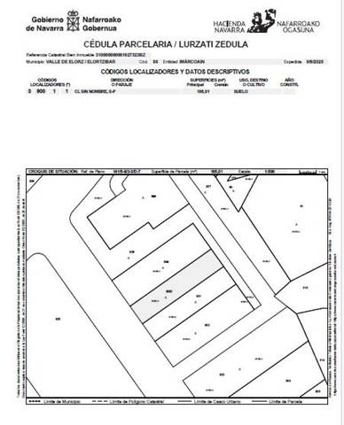 Terreno residencial en Venta en Imarcoain - CALLE ARTZAIN, 2 en Valle de Elorz / Elortzibar