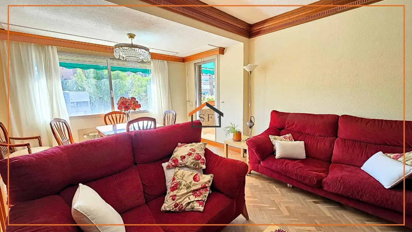 Sala de estar de Piso en venta en Madrid con Aire acondicionado, Jardín privado y Parquet
