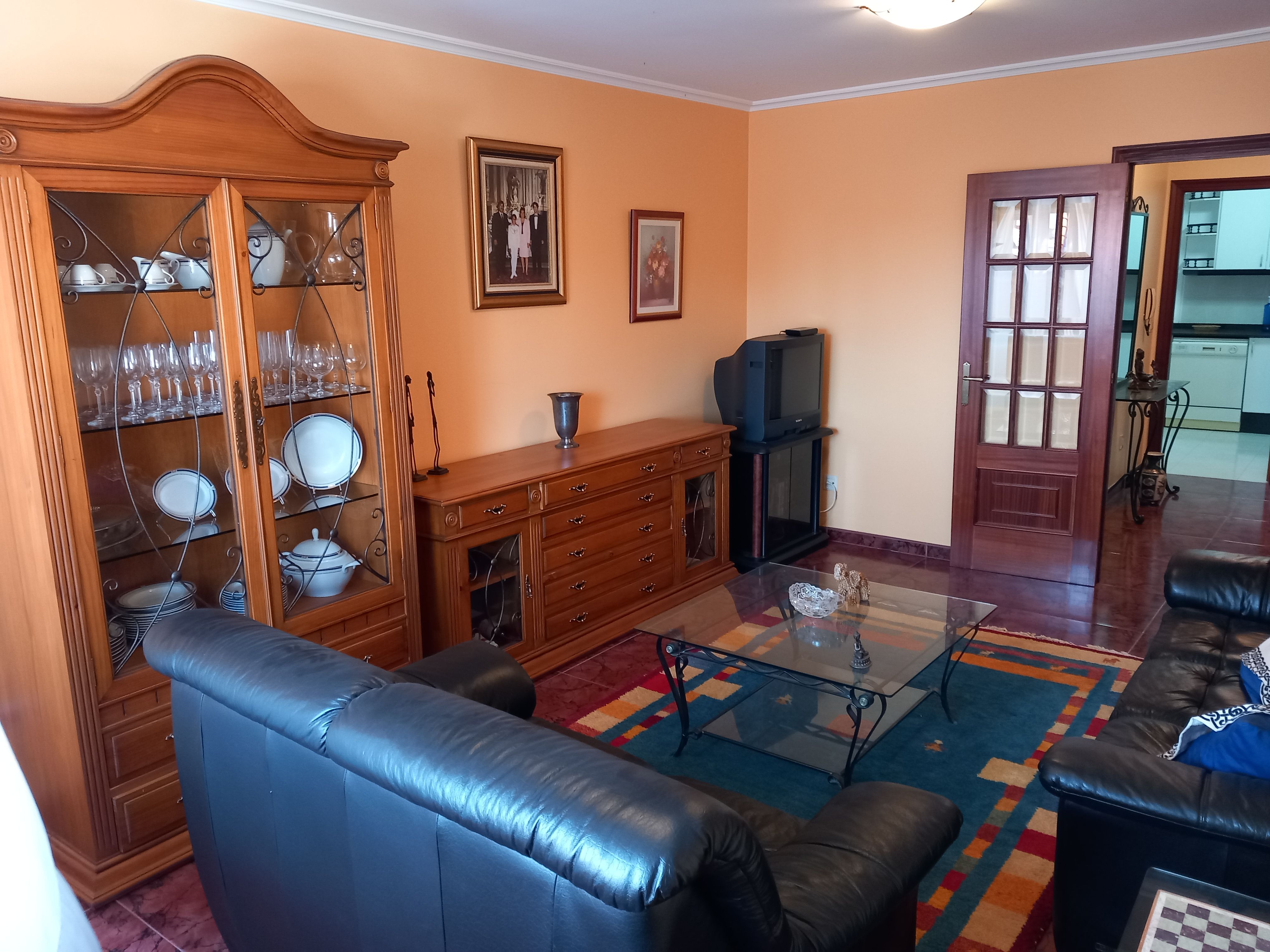 Living room of Flat for sale in Moraña  with Heating, Parquet flooring and Furnished