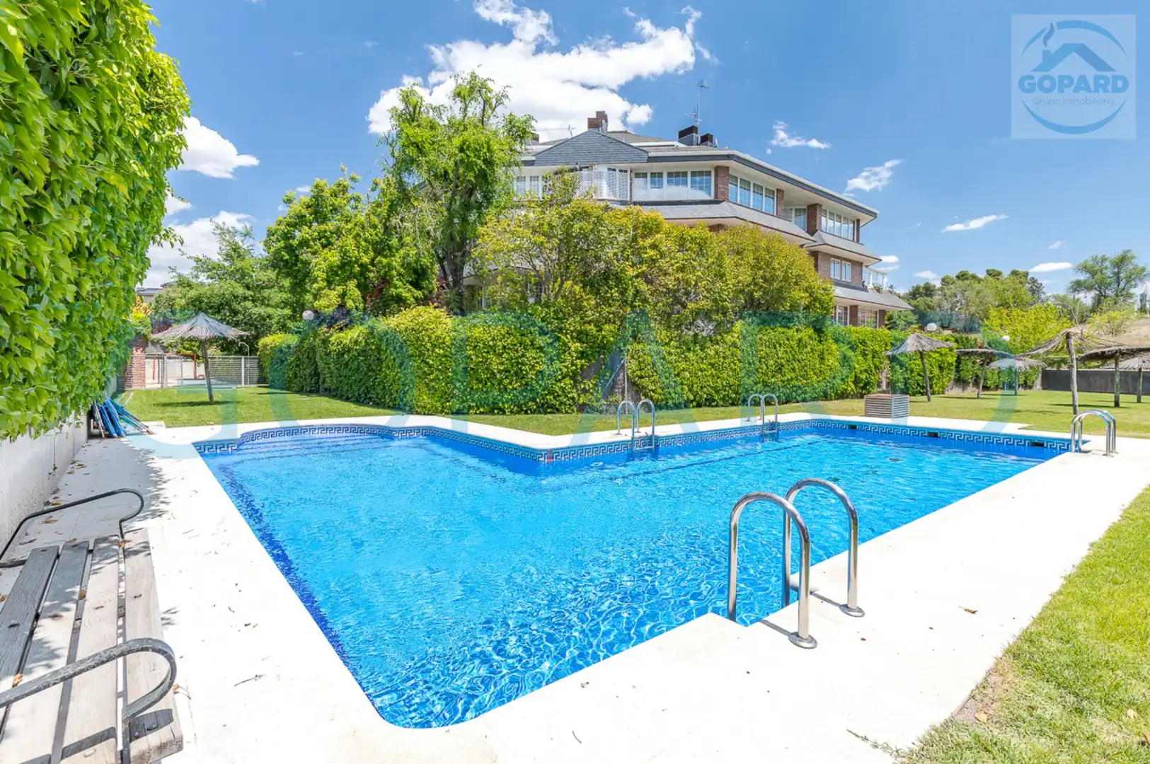 Swimming pool of Duplexes for rent in Majadahonda  with Air Conditioner, Heating and Private garden