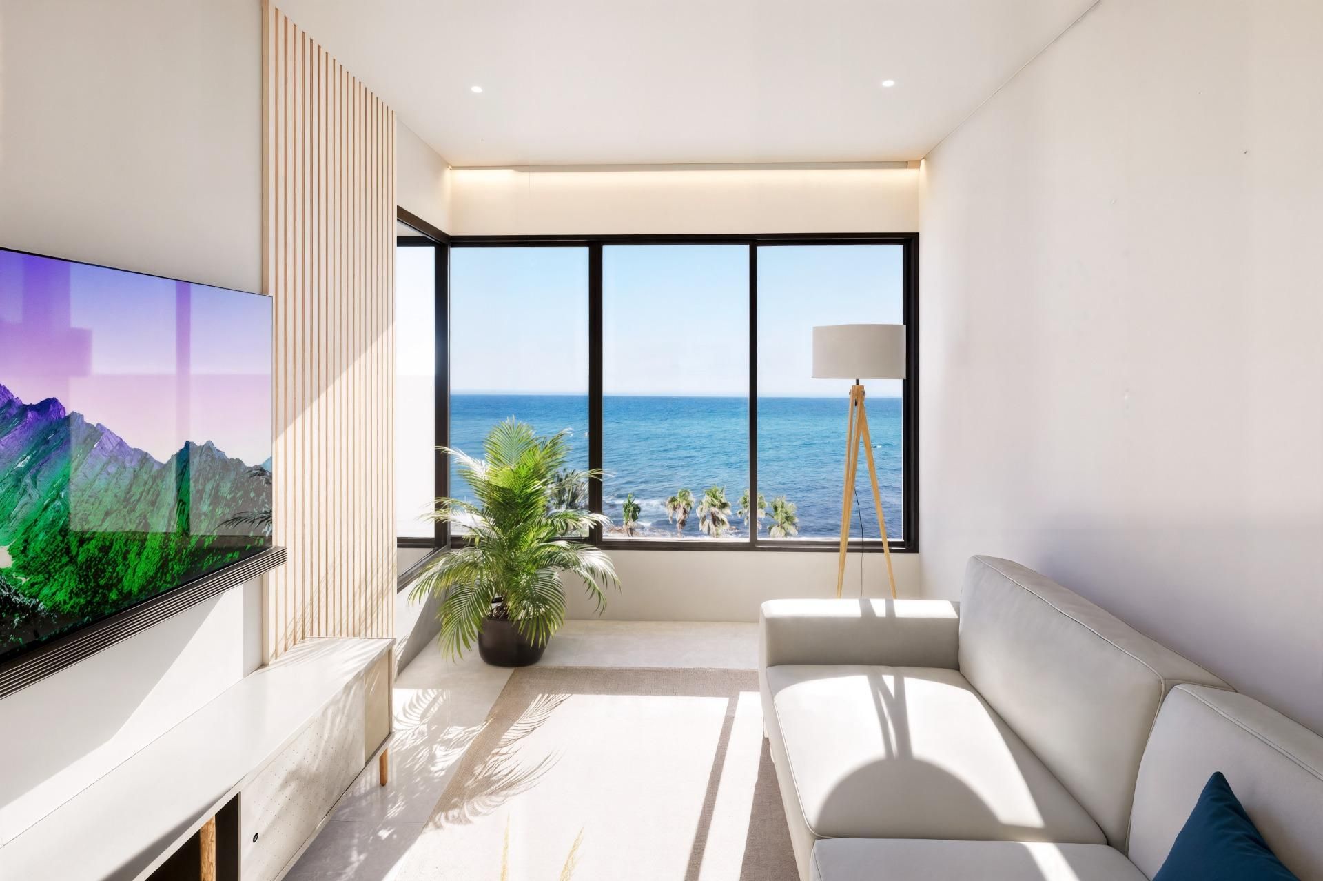 Sala de estar de Apartamento en venta en Torrevieja con Aire acondicionado y Piscina comunitaria