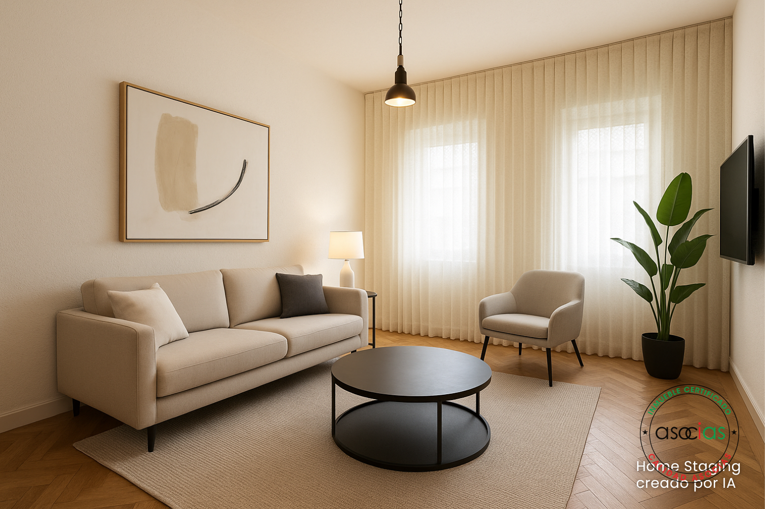 Sala de estar de Piso en venta en Gijón  con Parquet