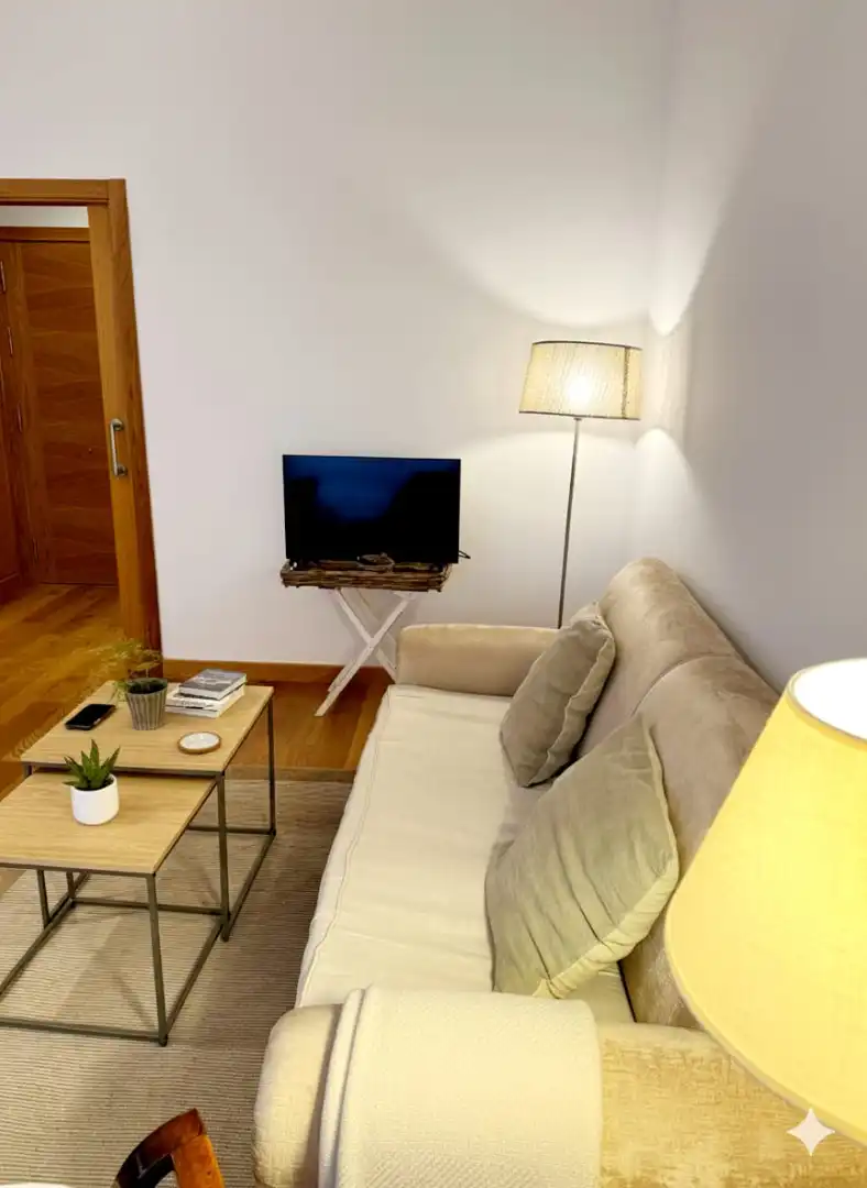 Living room of Flat for rent in Poio  with Heating, Furnished and Balcony