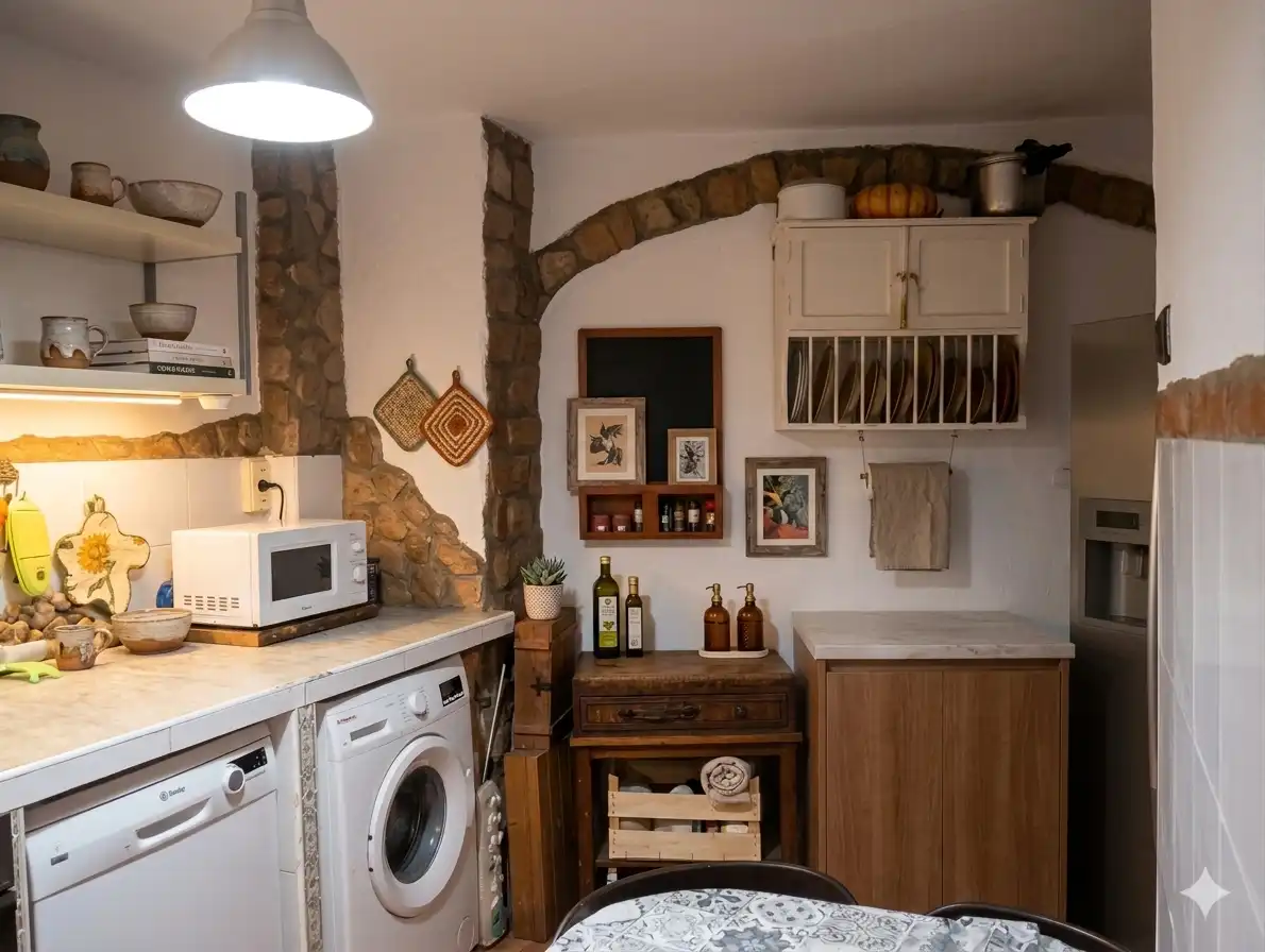 Küche von Wohnung zum Verkauf in Málaga mit Klimaanlage, Terrasse und Möbliert