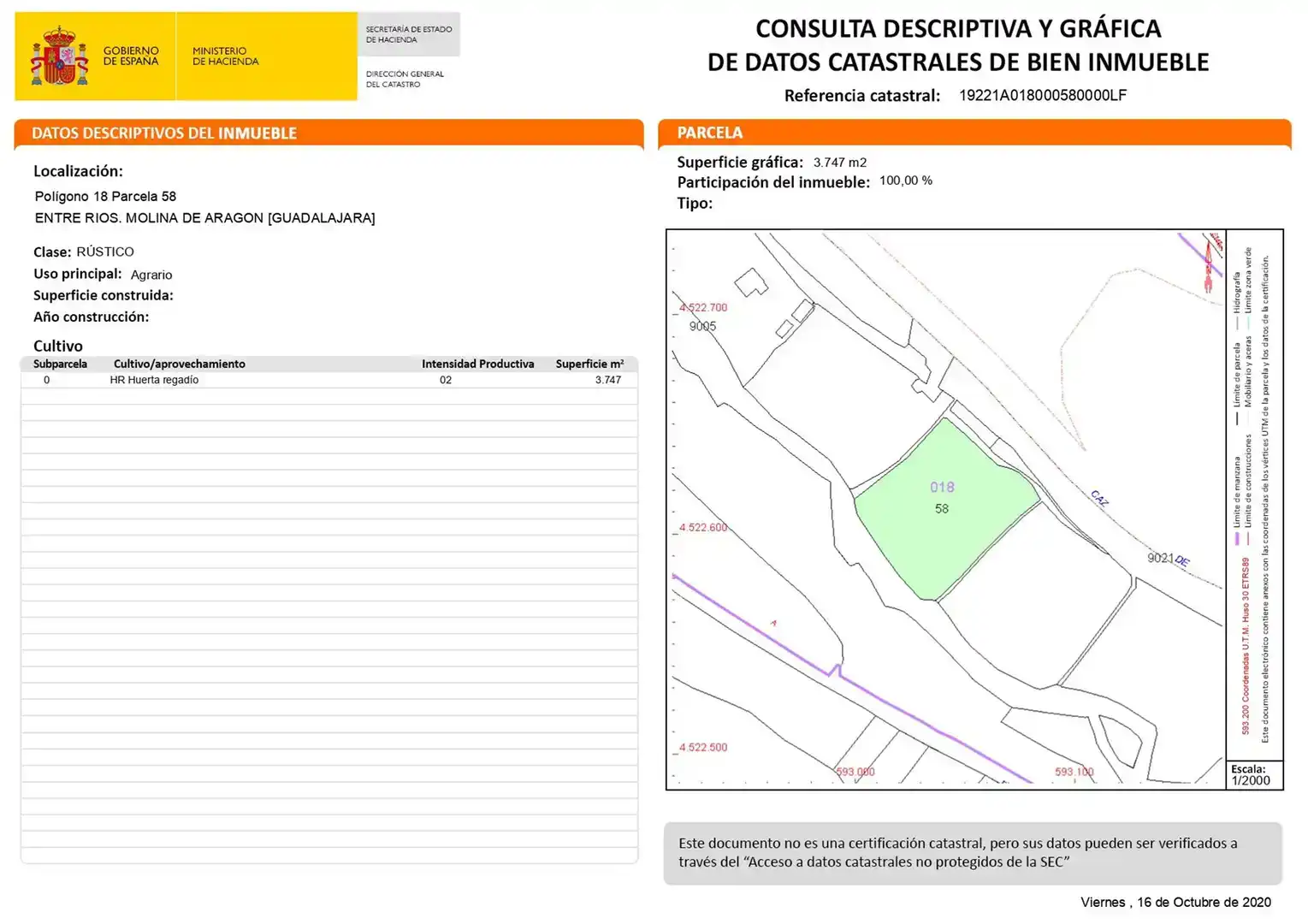 Terreno en venta en Molina de Aragón, Guadalajara