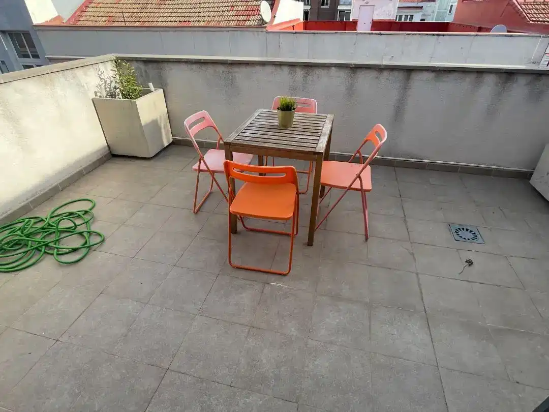 Terrasse von Wohnung zur Miete in  Madrid Capital mit Klimaanlage