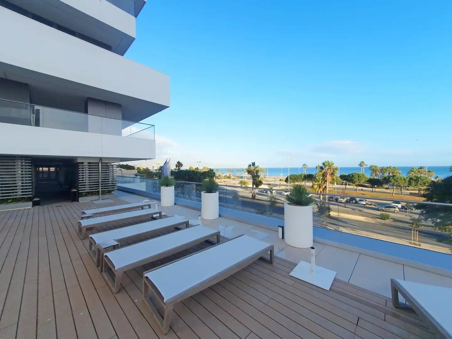 Terrasse von Wohnung zur Miete in Málaga mit Klimaanlage, Heizung und Terrasse