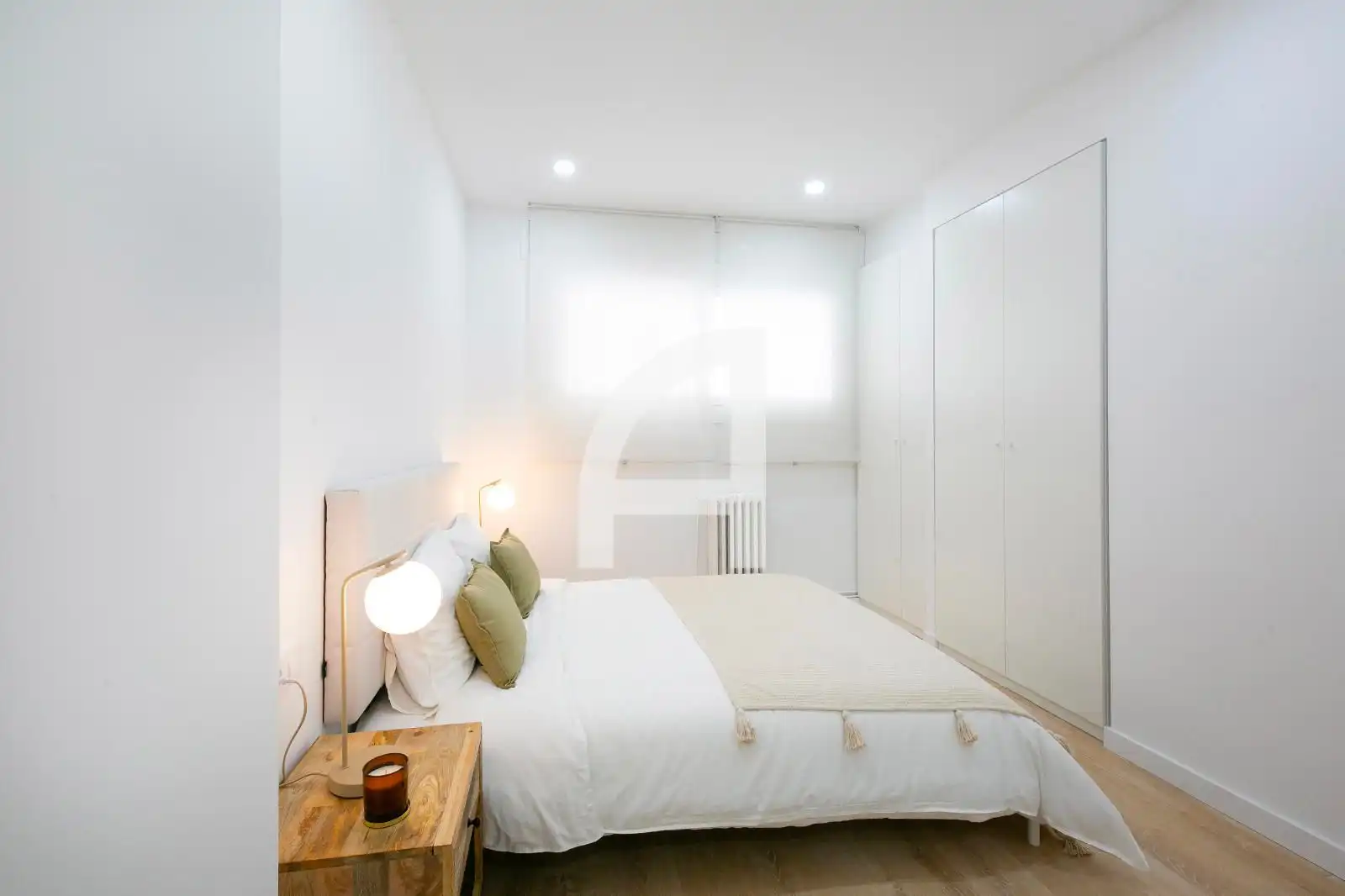 Schlafzimmer von Wohnung zum Verkauf in Barcelona mit Klimaanlage, Heizung und Parkett