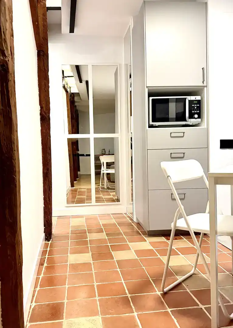 Kitchen of Study for rent in  Madrid Capital  with Air Conditioner and Balcony