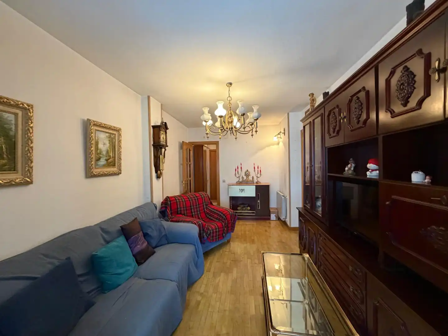 Sala d'estar de Pis en venda en Leganés amb Calefacció, Jardí privat i Parquet