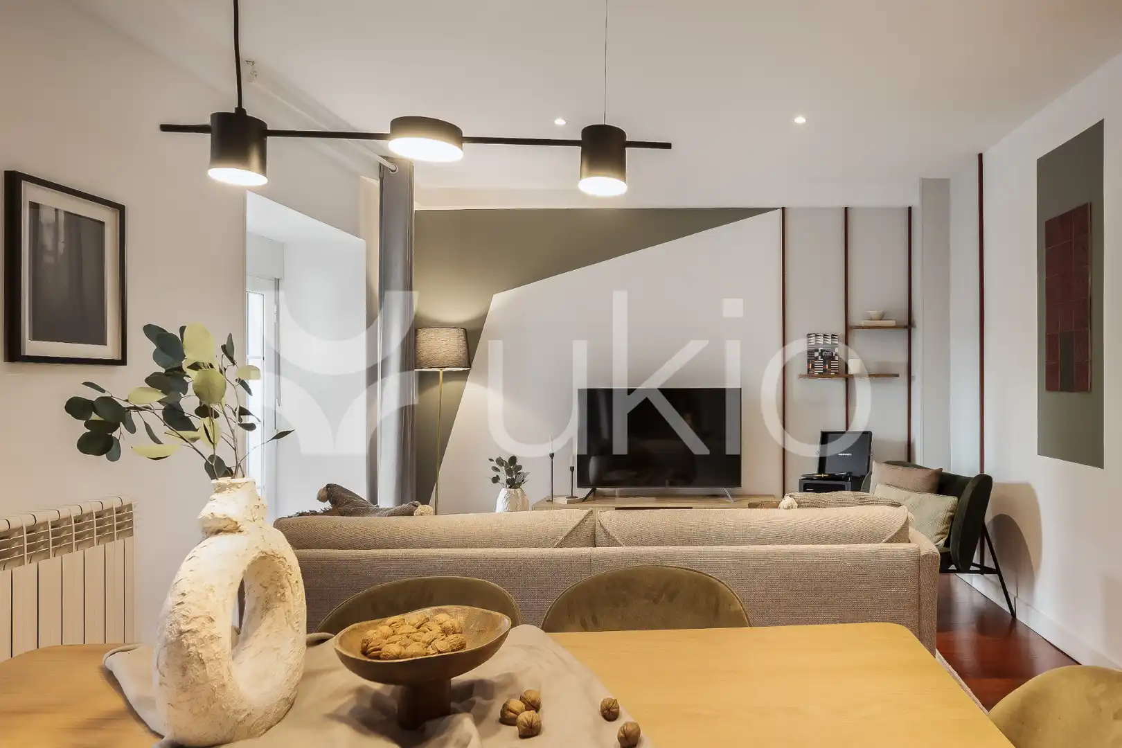 Wohnzimmer von Wohnungen zur Miete in Madrid mit Klimaanlage, Heizung und Möbliert