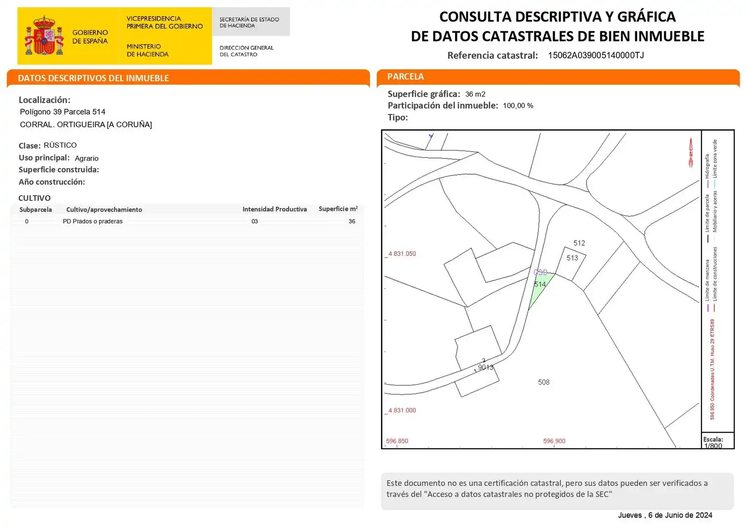 Außenansicht von Country house zum Verkauf in Ortigueira mit Privatgarten