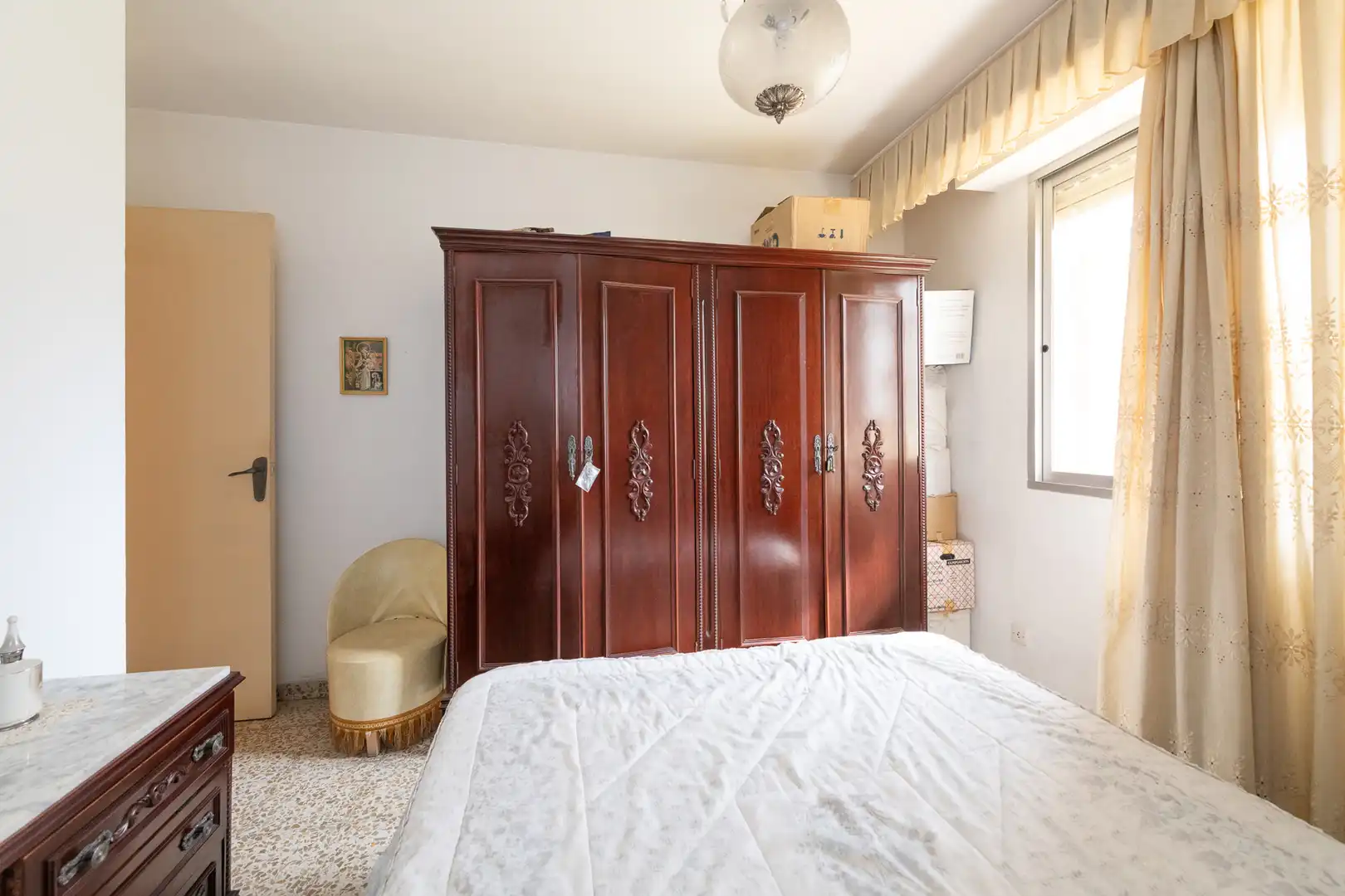 Bedroom of Flat for sale in Málaga