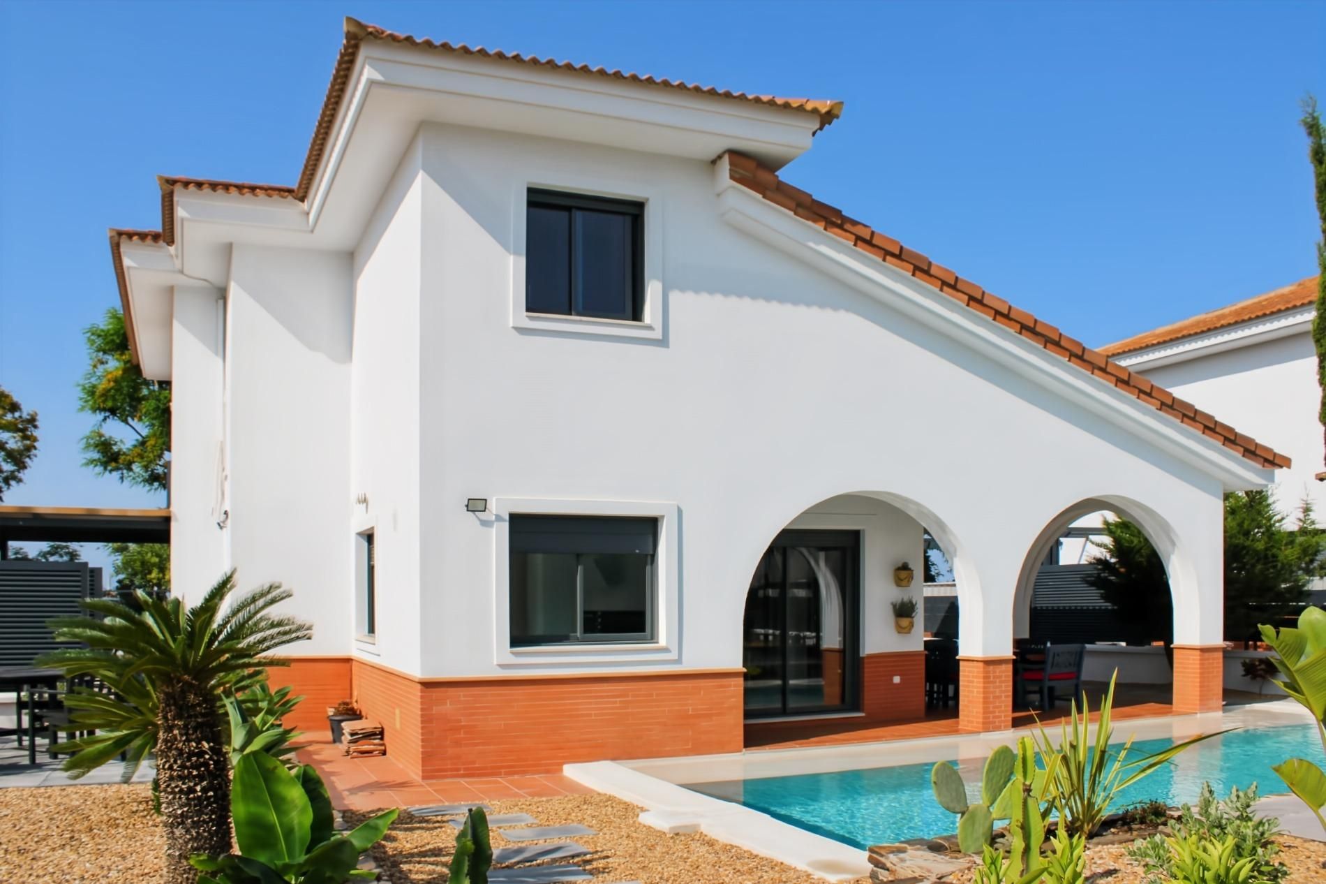 Vista exterior de Casa o xalet en venda en Oria amb Jardí privat, Terrassa i Traster