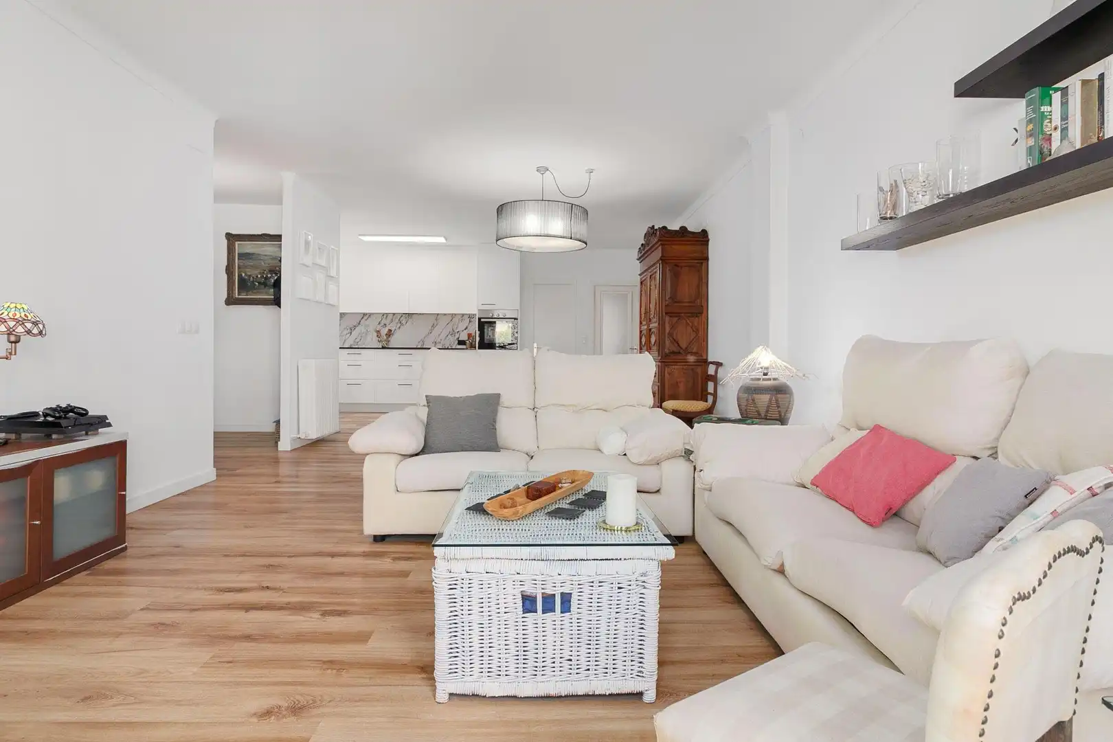 Wohnzimmer von Wohnung zum Verkauf in Figueres mit Heizung, Parkett und Terrasse