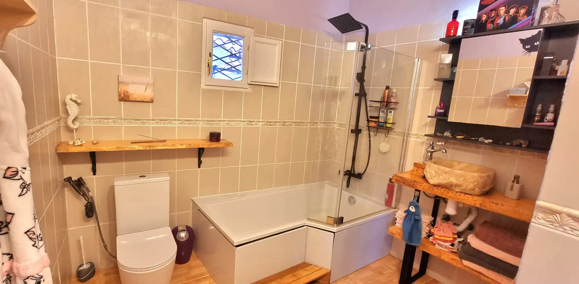 Baño de Finca rústica en venta en Vinaròs con Aire acondicionado, Jardín privado y Terraza