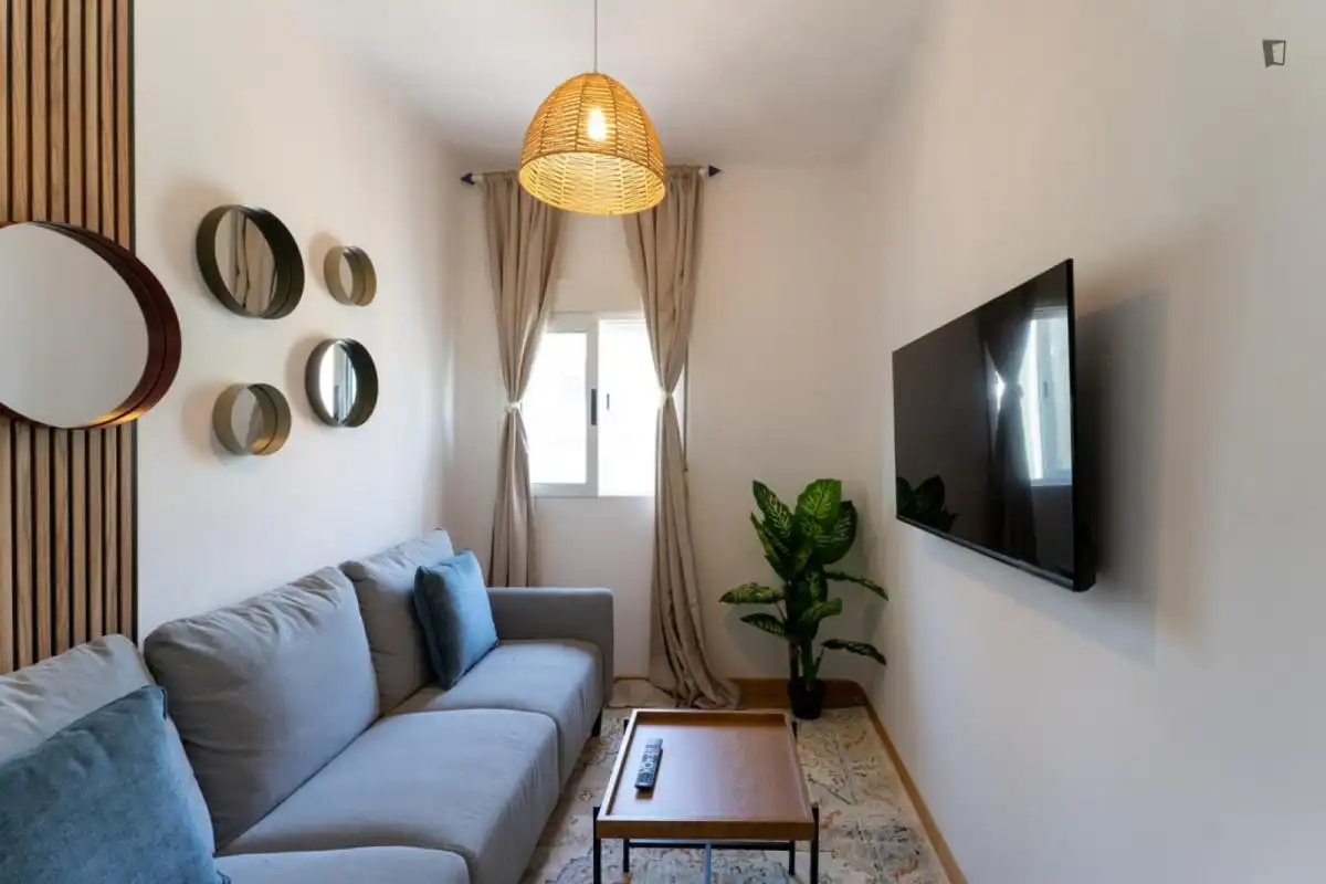 Sala d'estar de Apartament per a compartir en Madrid amb Calefacció, Moblat i Forn