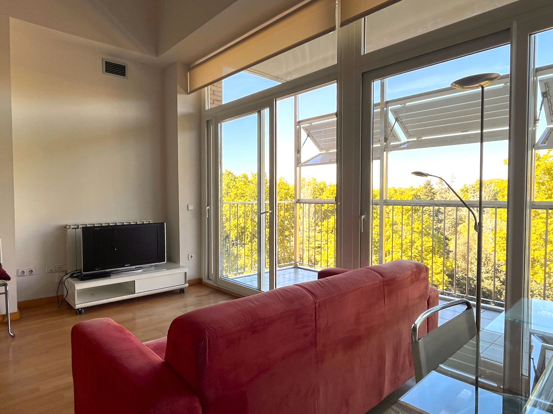 Sala d'estar de Pis de lloguer en Girona Capital amb Aire condicionat, Calefacció i Terrassa