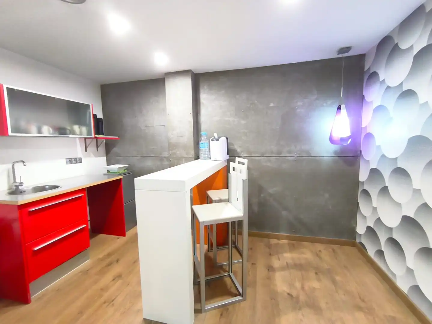 Cuina de Local de lloguer en Puçol amb Aire condicionat, Parquet i Moblat