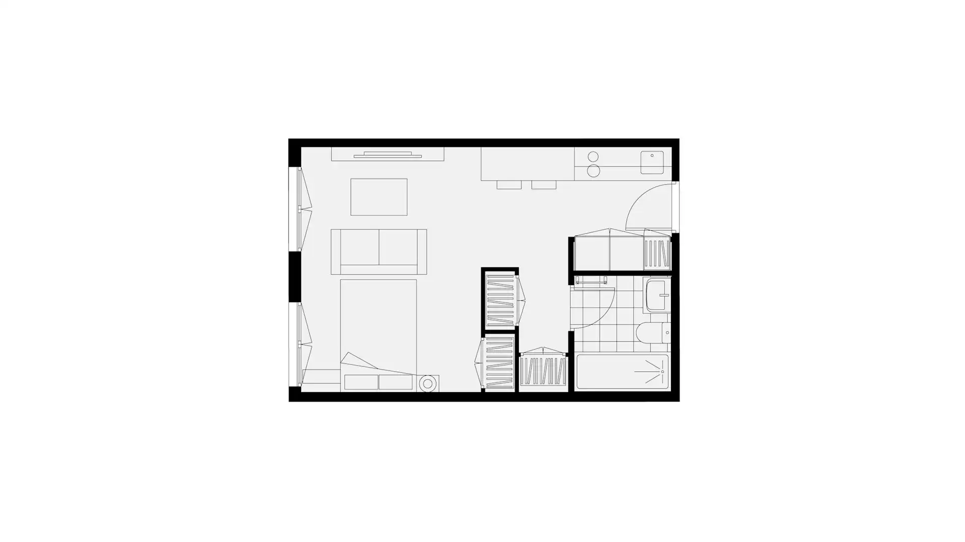 Wohnung zur Miete in Madrid mit Klimaanlage, Heizung und Privatgarten