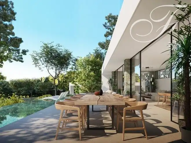 Terrassa de Casa o xalet en venda en Santa Eulària des Riu amb Aire condicionat, Jardí privat i Terrassa
