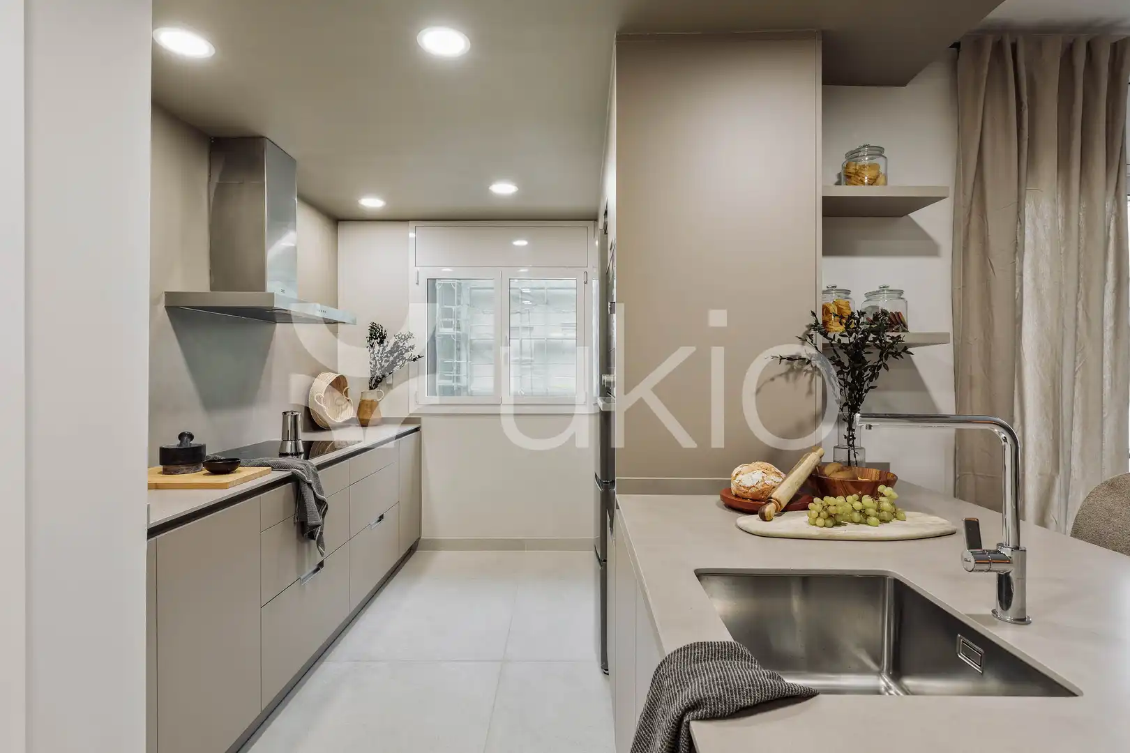 Kitchen of Apartments for rent in Barcelona  with Air Conditioner, Heating and Terrace
