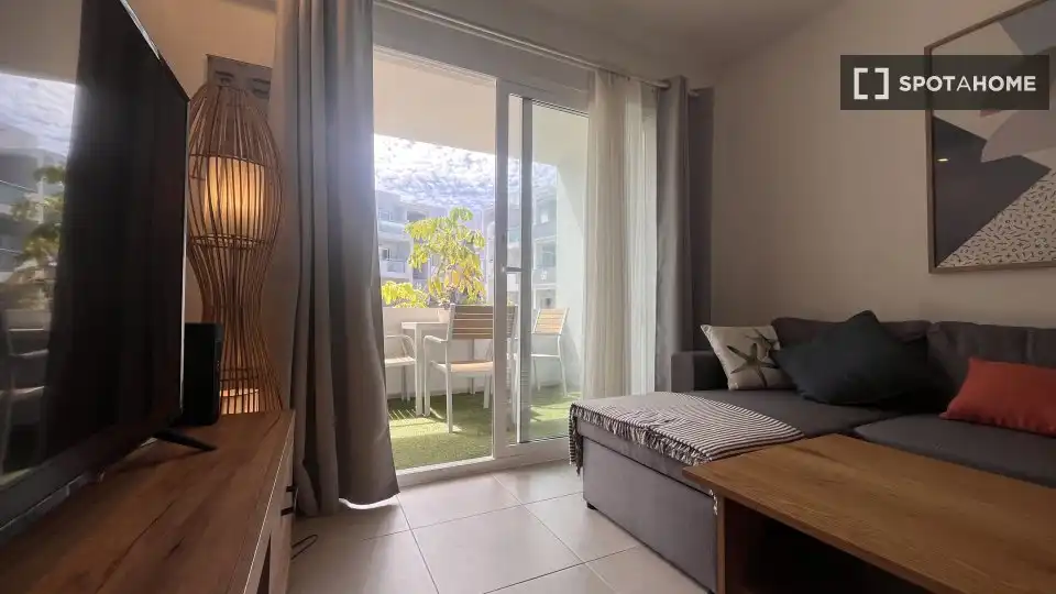 Schlafzimmer von Wohnungen zur untervermieten in La Oliva mit Klimaanlage, Terrasse und Möbliert