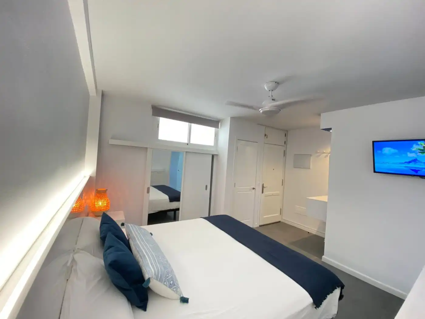 Dormitori de Apartament de lloguer en San Bartolomé de Tirajana amb Aire condicionat, Moblat i Balcó