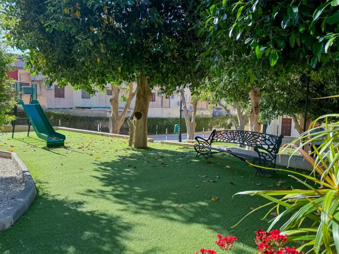 Garden of Apartments for rent in Mazarrón  with Air Conditioner, Parquet flooring and Swimming Pool
