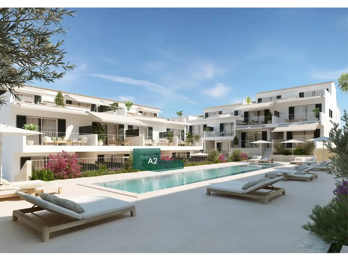 Terrasse von Wohnungen zum Verkauf in Es Mercadal mit Privatgarten, Terrasse und Schwimmbad