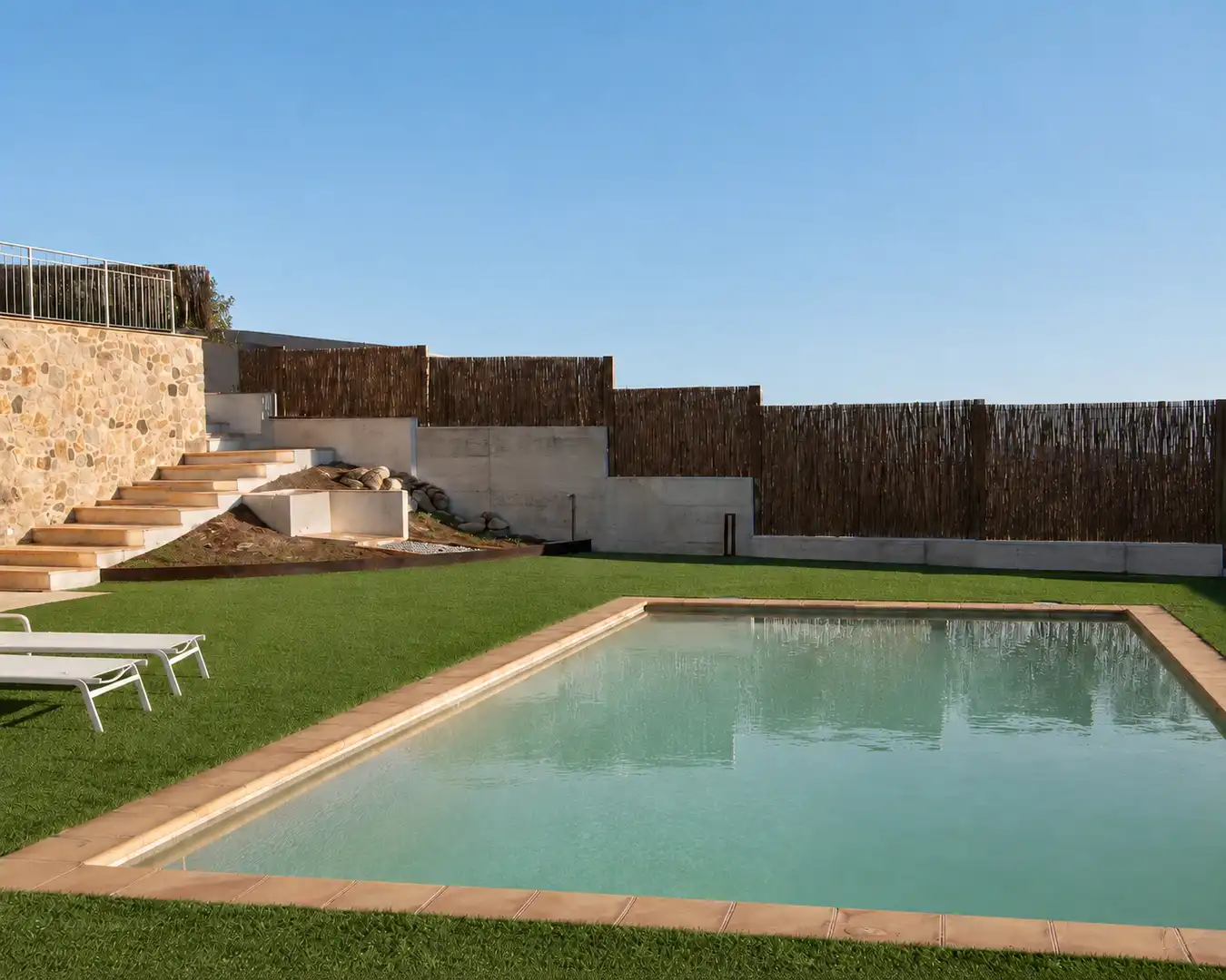 Schwimmbecken von Country house zur Miete in Santa Cristina d'Aro mit Klimaanlage, Heizung und Privatgarten