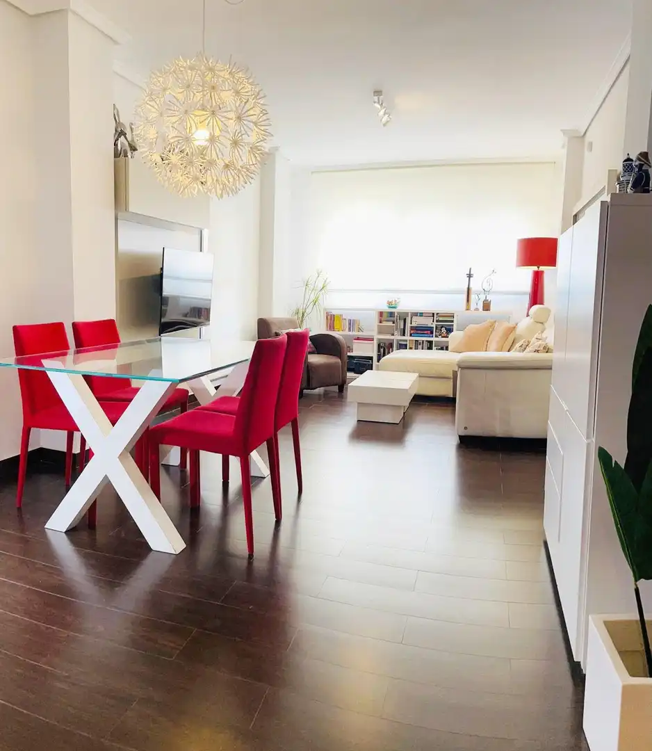 Sala de estar de Apartamento de alquiler en Dénia con Aire acondicionado, Calefacción y Jardín privado