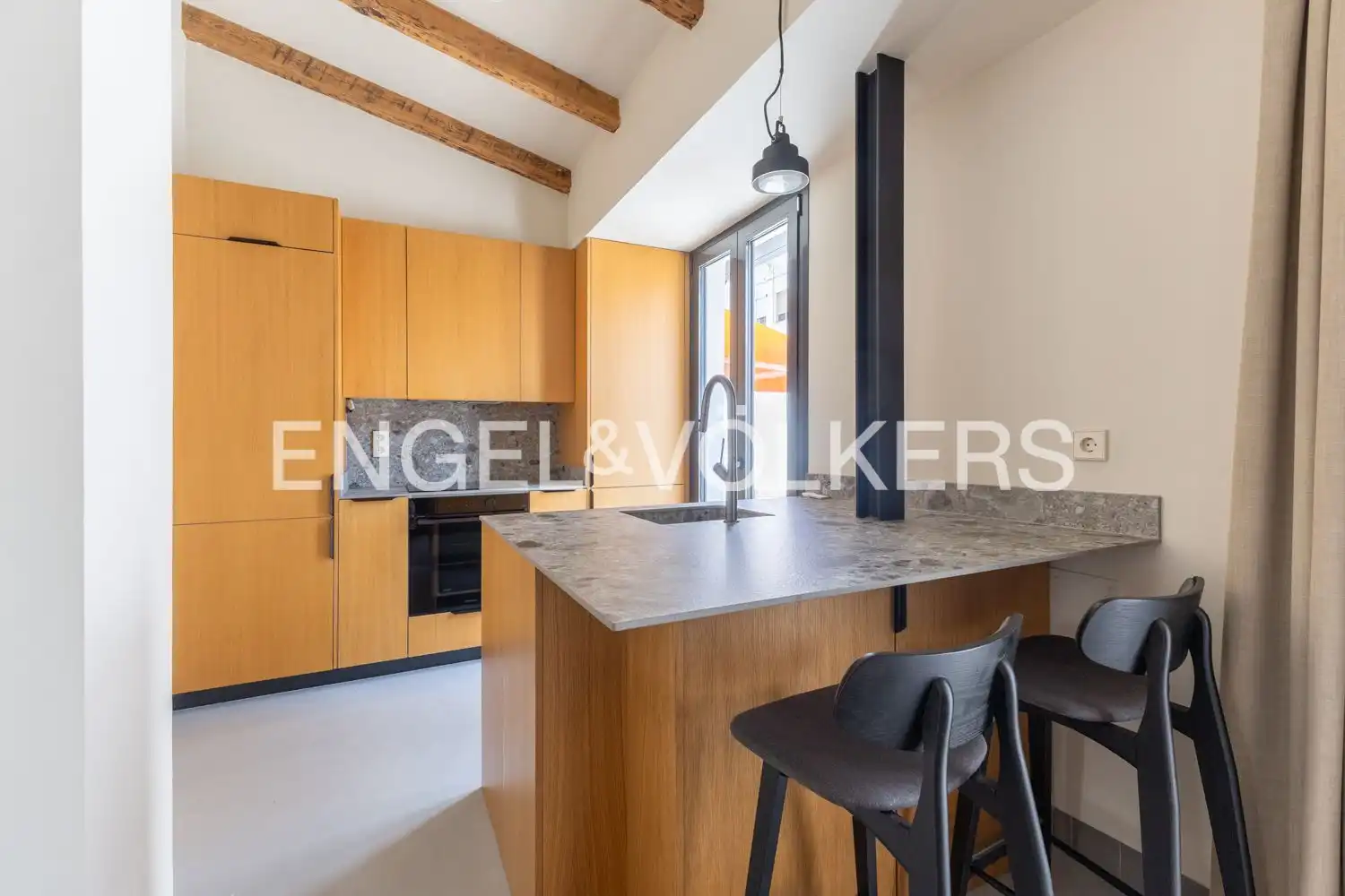 Cocina de Piso de alquiler en Valencia con Aire acondicionado, Calefacción y Terraza