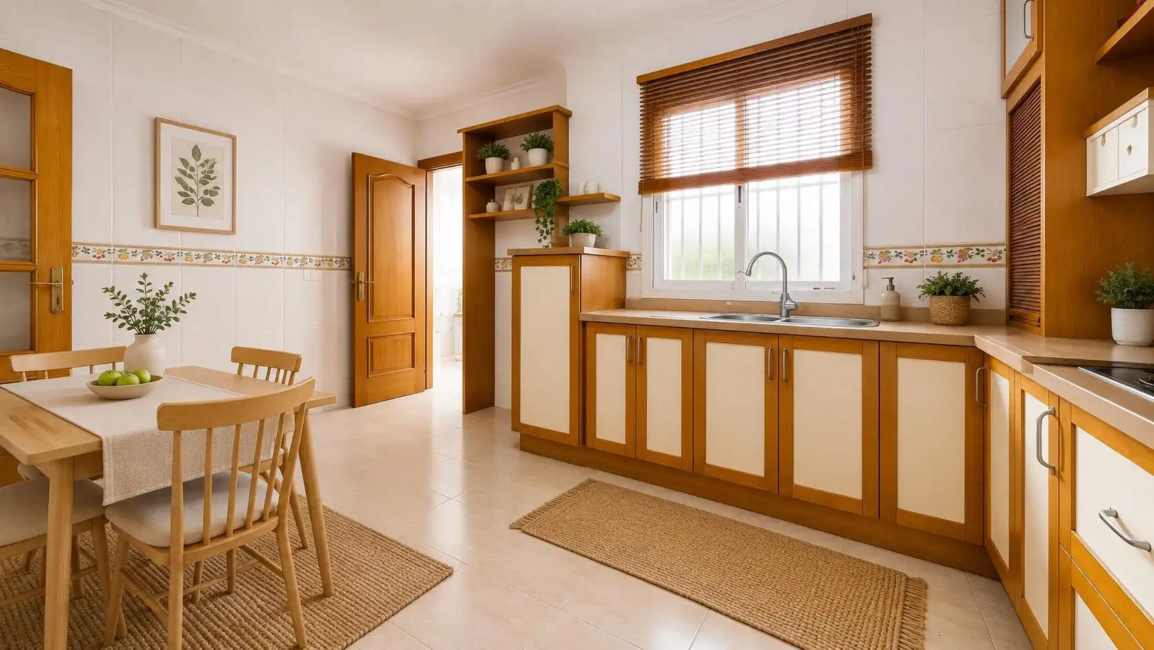 Cuina de Casa o xalet en venda en Roquetas de Mar amb Aire condicionat, Jardí privat i Terrassa