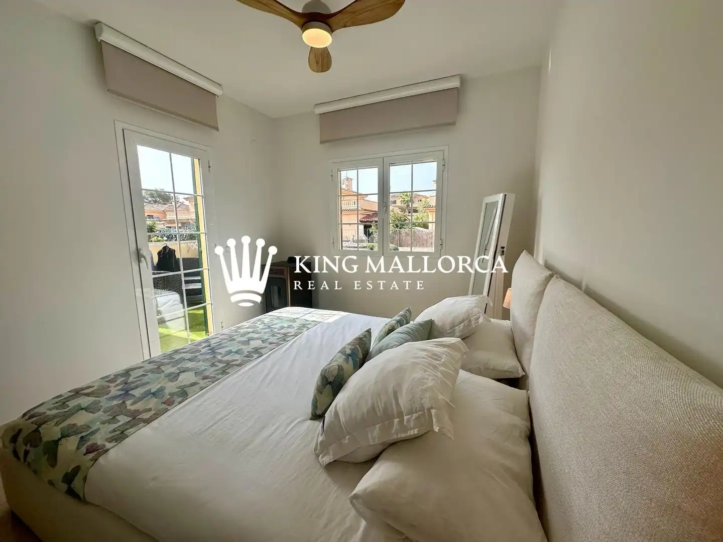 Schlafzimmer von Einfamilien-Reihenhaus zur Miete in Calvià mit Klimaanlage, Privatgarten und Terrasse