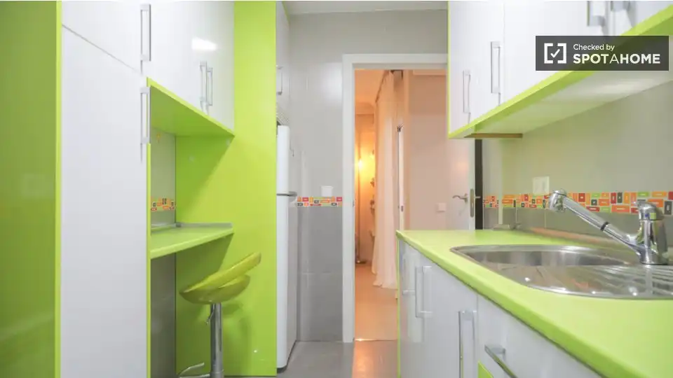 Kitchen of Flat for rent in Madrid  with Air Conditioner, Heating and Furnished