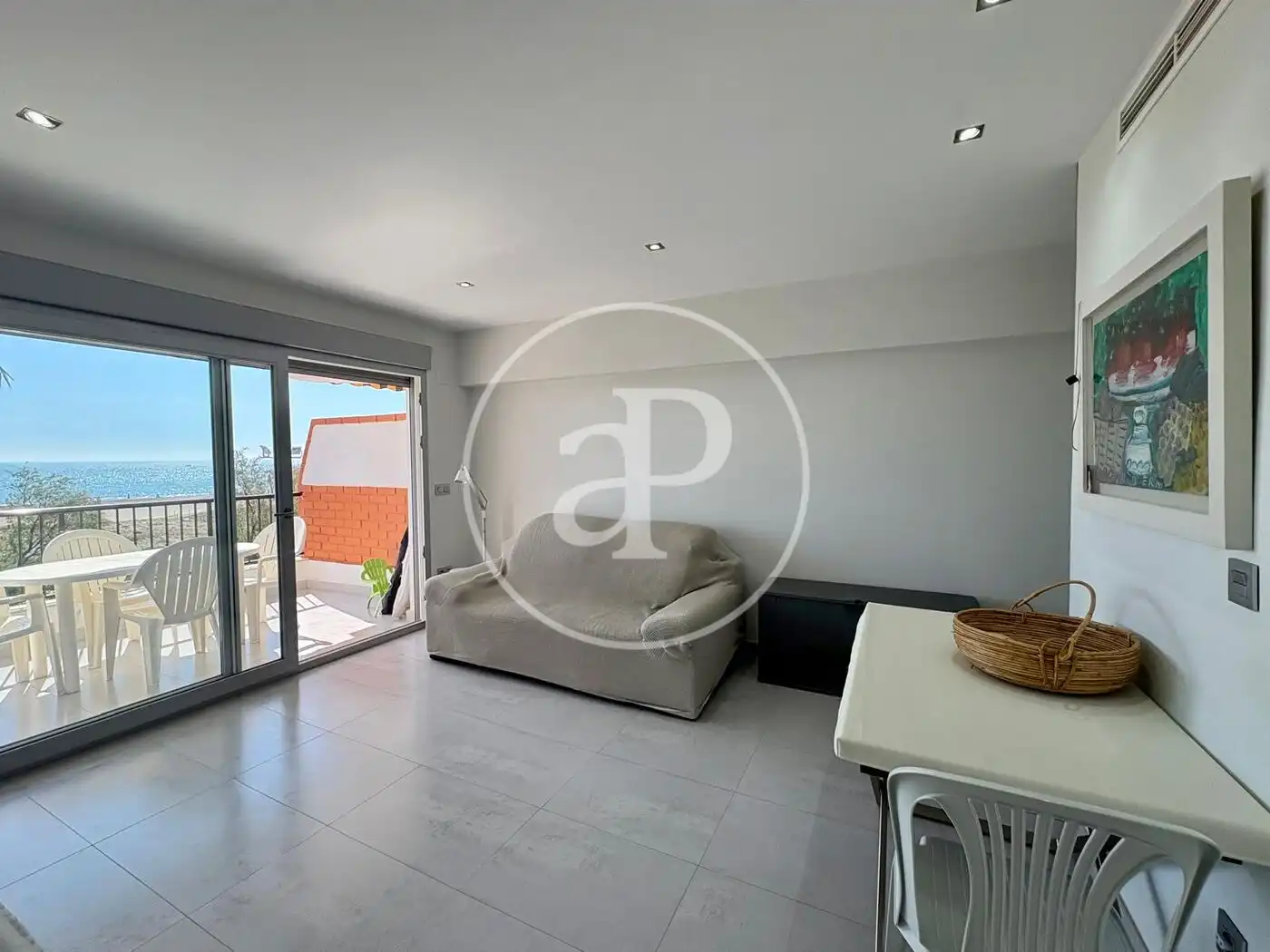Wohnzimmer von Wohnung zur Miete in Canet d'En Berenguer mit Klimaanlage, Heizung und Privatgarten