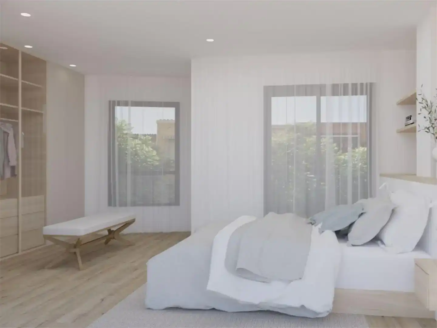 Habitación de Casa adosada en venta en Juneda con Parquet y Balcón