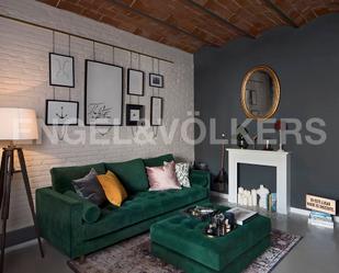 Sala d'estar de Apartament de lloguer en  Barcelona Capital amb Aire condicionat, Calefacció i Parquet