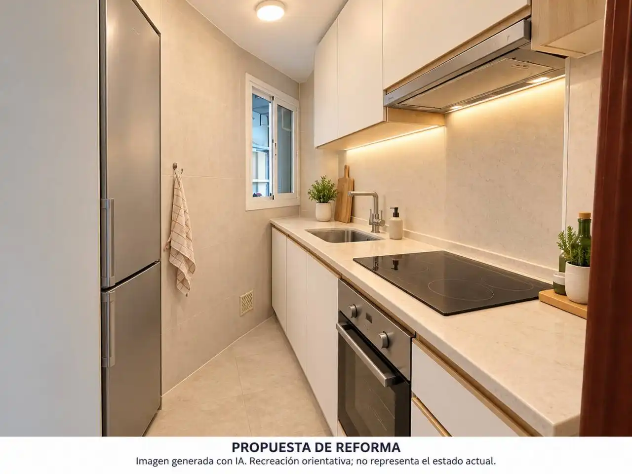 Küche von Wohnung zum Verkauf in Sabadell mit Klimaanlage, Heizung und Abstellraum