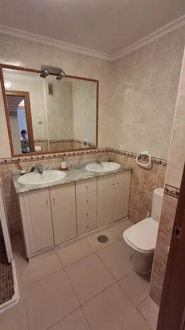 Badezimmer von Dachboden zur Miete in La Manga del Mar Menor mit Klimaanlage, Heizung und Terrasse